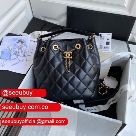CC Top Quality vintage bucket Replica Black bag