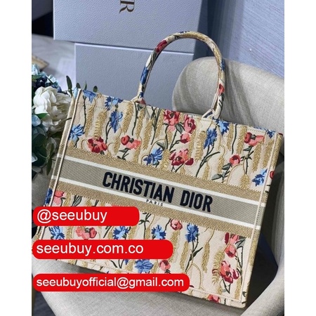 Christian Dior Replica Book Tote Oblique Embroidery