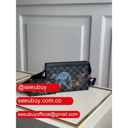 7 star aaa+ n64608 gaston wearable wallet damier graphite canvas