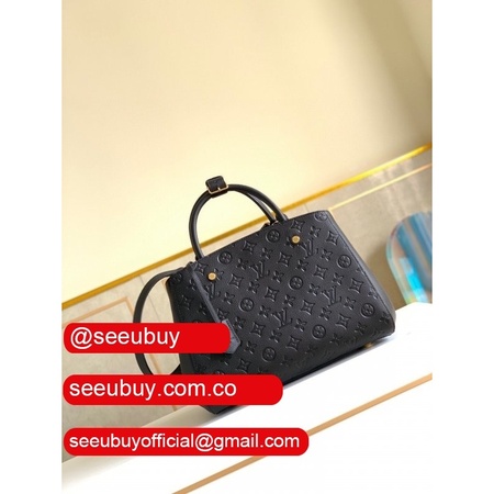 high quality montaigne mm monogram empreinte leather m41048 black