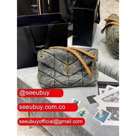 Saint Laurent Top Quality Loulou Quilted Puffer Leather 35CM Shoulder