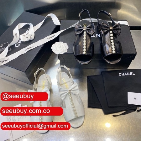 2021 Replica Spring and summer Calfskin Bowknot Shoes